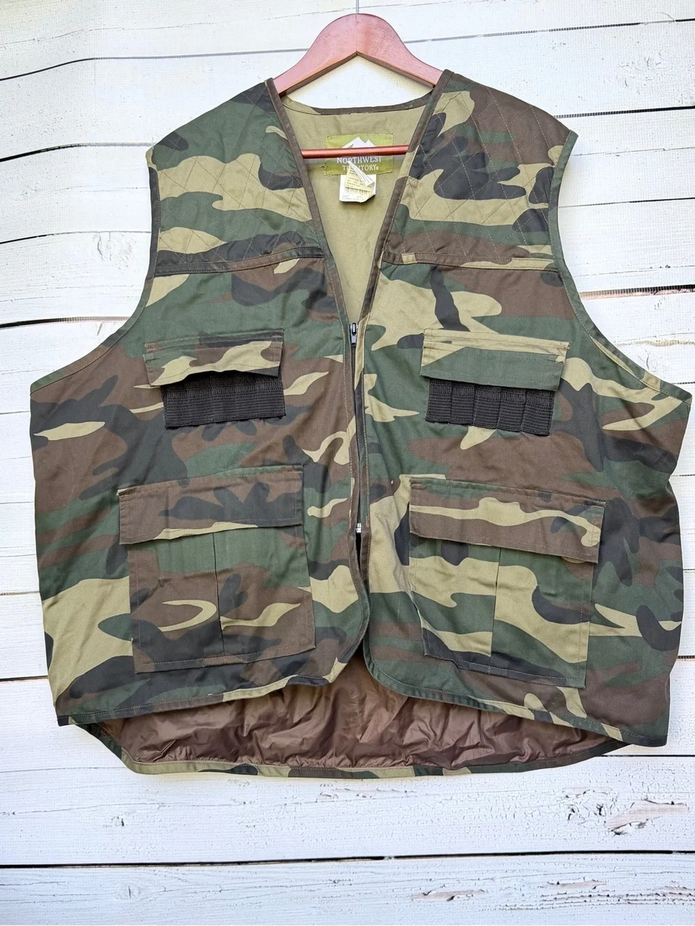 Northwest Territory Camo Utility Vest - Green/Brown/Black